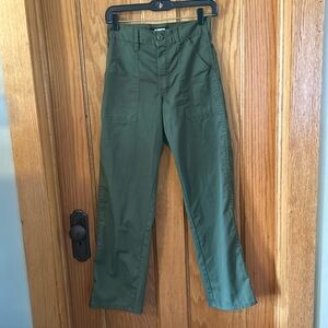 Reformation Pants - Olive Green with Button Back Pockets, Womens Size 26